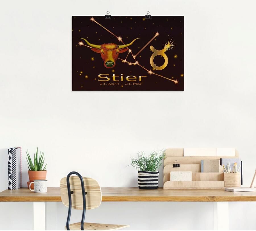 Artland Poster Sterrenbeeld stier - Foto 4