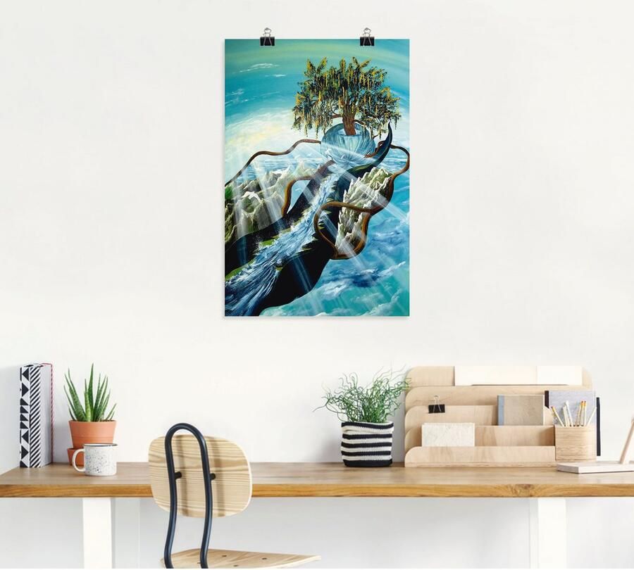 Artland Poster Stroom van het leven als artprint van aluminium artprint op linnen muursticker of poster in verschillende maten - Foto 4