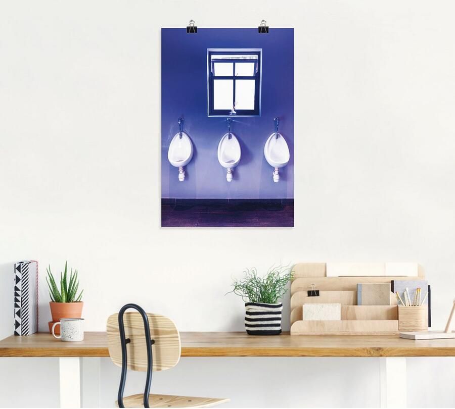 Artland Poster Toilet als artprint van aluminium artprint op linnen muursticker of poster in verschillende maten - Foto 4