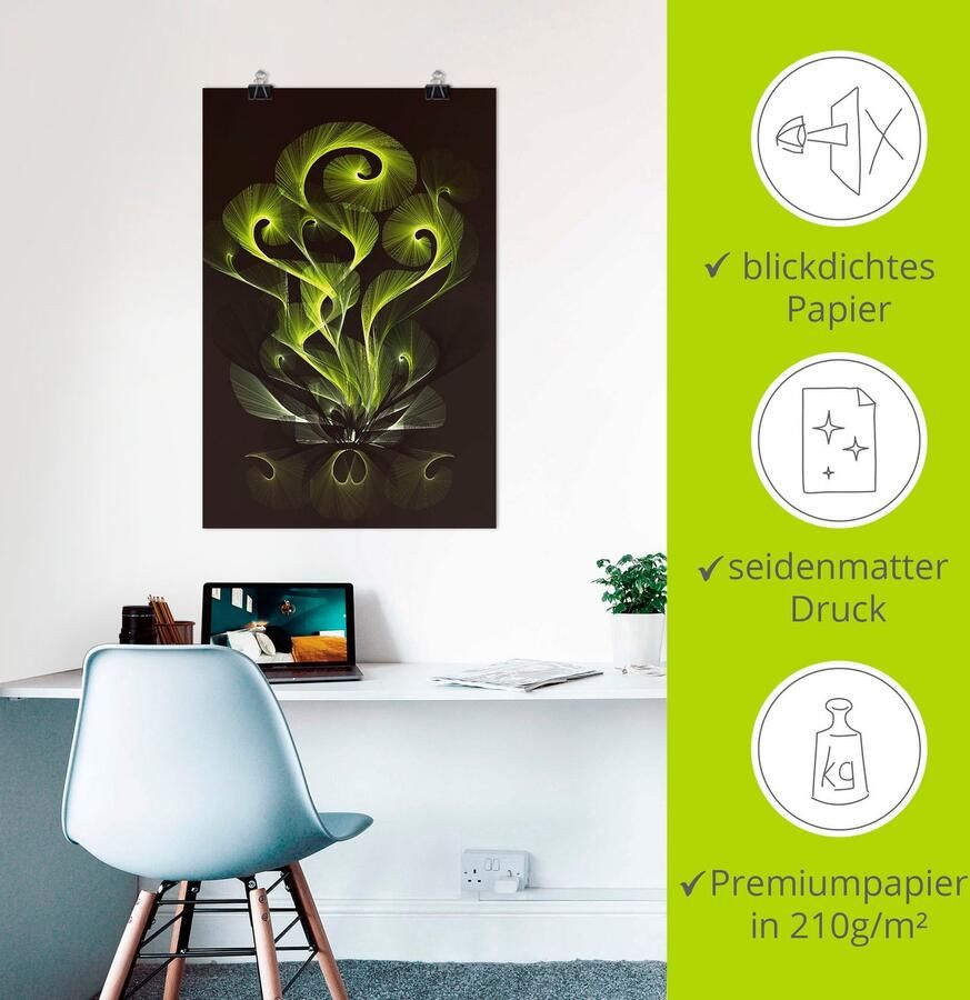 Artland Poster Varen met lichtgloed filigraan als artprint van aluminium artprint op linnen muursticker of poster in verschillende maten