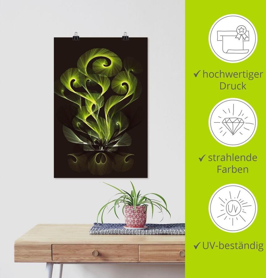 Artland Poster Varen met lichtgloed filigraan als artprint van aluminium artprint op linnen muursticker of poster in verschillende maten - Foto 2