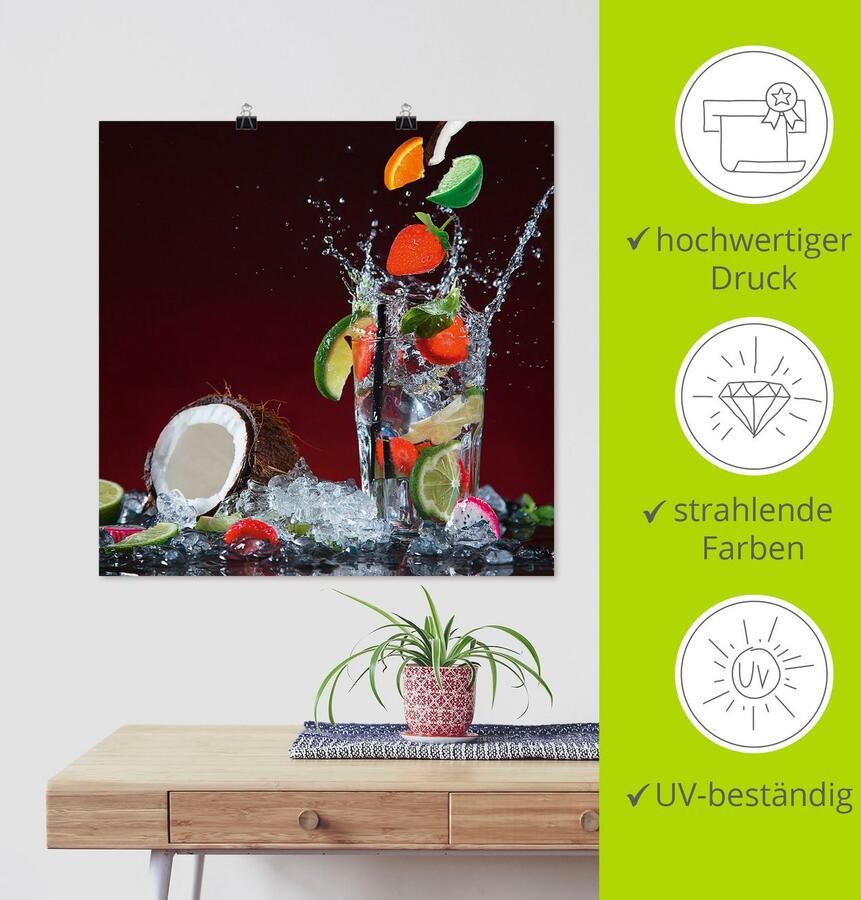 Artland Poster Verse fruitcocktail II als artprint op linnen muursticker of poster in verschillende maten - Foto 4