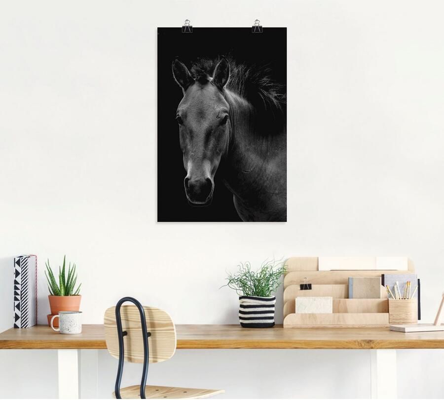 Artland Poster Wild paard als artprint van aluminium artprint op linnen muursticker of poster in verschillende maten - Foto 4
