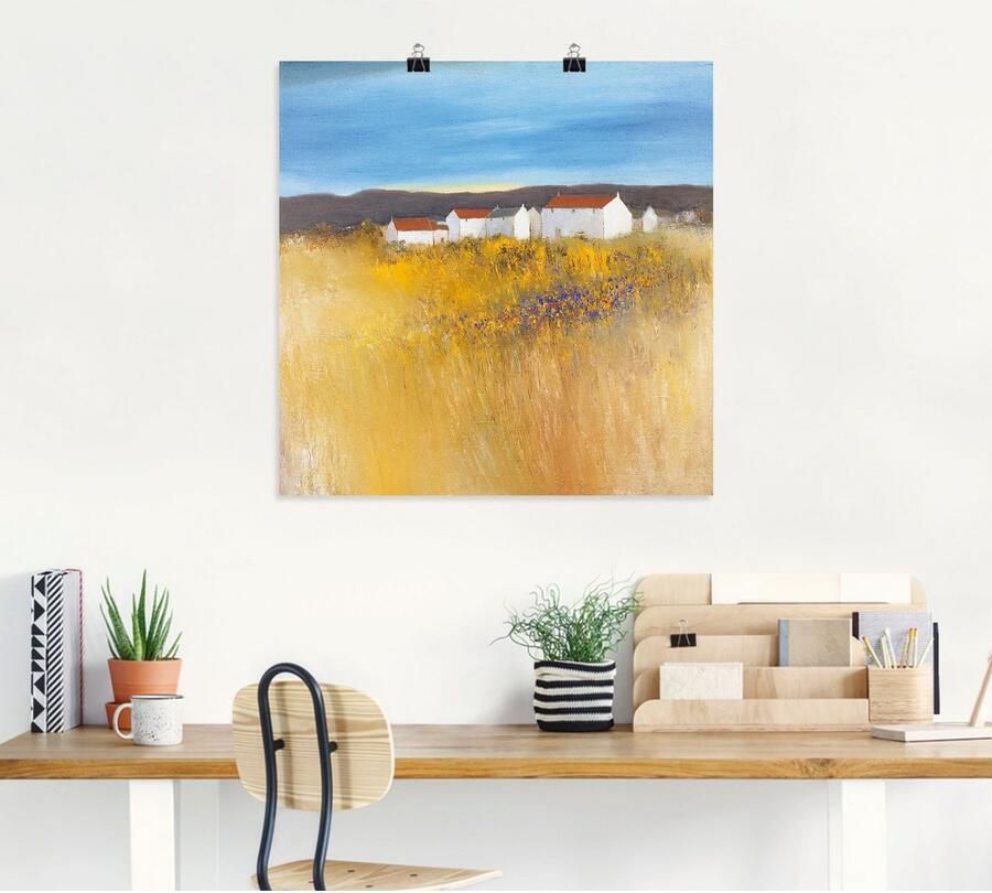 Artland Poster Zomers veld als artprint op linnen muursticker of poster in verschillende maten - Foto 4