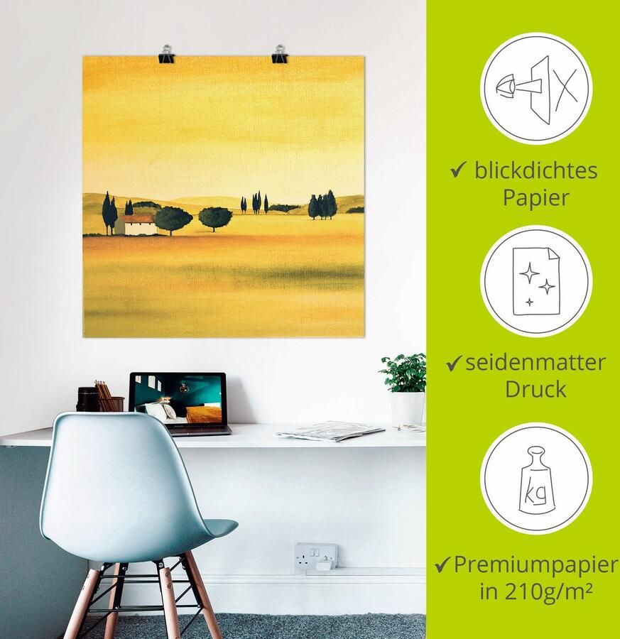 Artland Poster Zonnige dag I als artprint op linnen muursticker of poster in verschillende maten - Foto 3