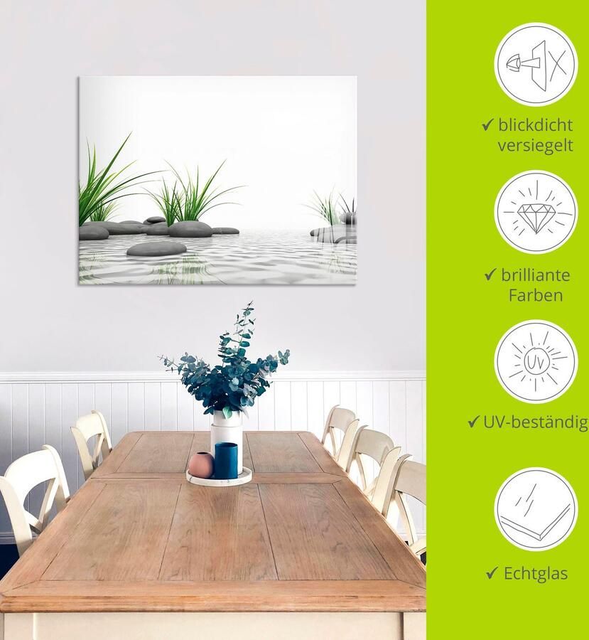 Artland Print op glas 3D stenen in verschillende maten - Foto 4