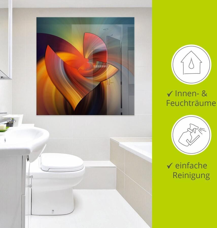 Artland Print op glas Abstract in multicolour - Foto 3