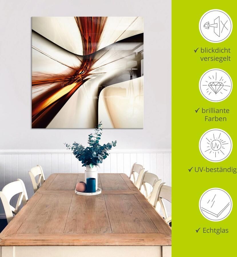 Artland Print op glas Abstract modern in verschillende maten - Foto 5