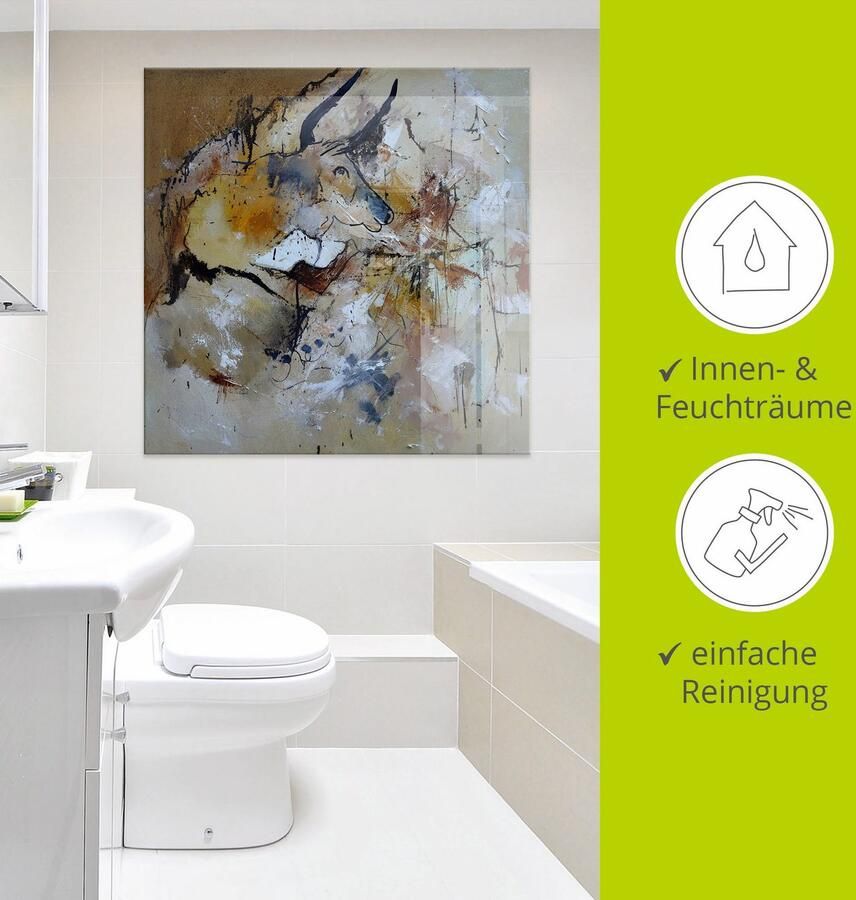 Artland Print op glas Abstract stier in verschillende maten - Foto 3