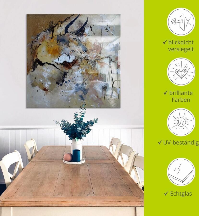 Artland Print op glas Abstract stier in verschillende maten - Foto 4