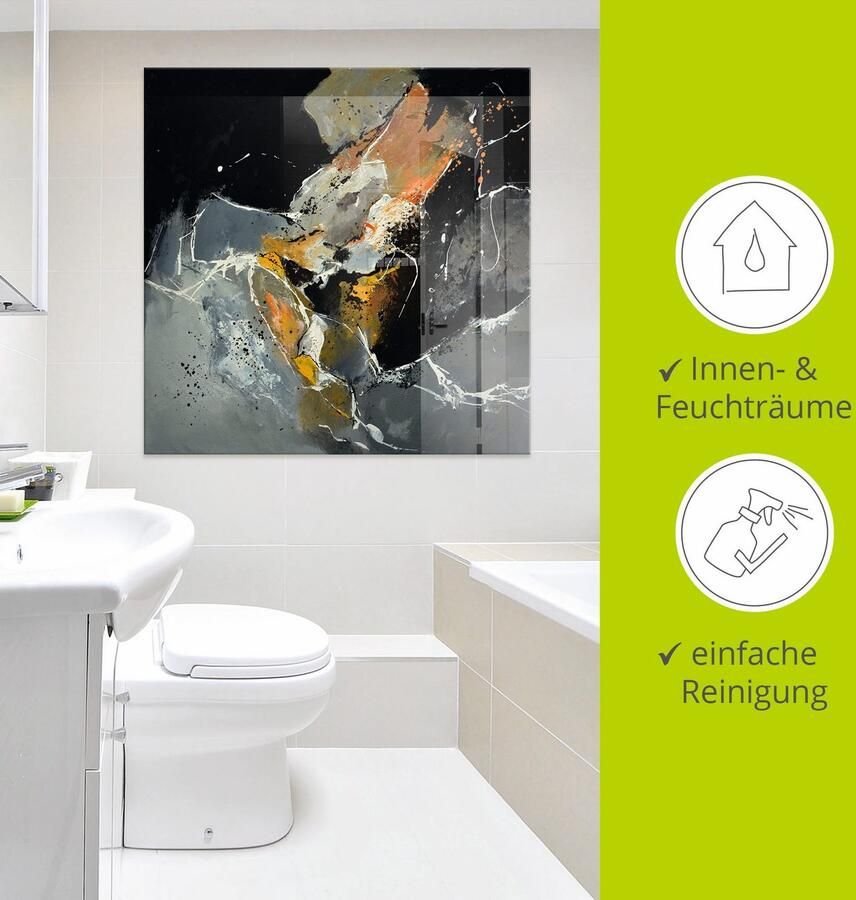 Artland Print op glas Abstract XV in verschillende maten - Foto 3