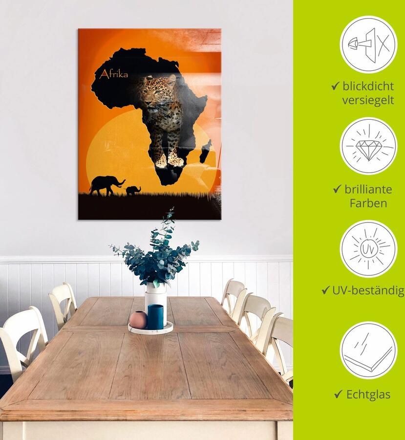 Artland Print op glas Afrika het zwarte continent - Foto 4
