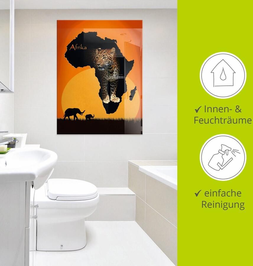 Artland Print op glas Afrika het zwarte continent - Foto 3