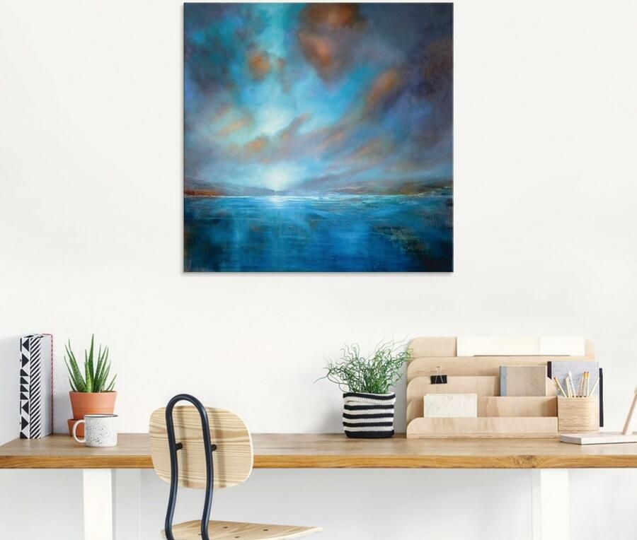 Artland Print op glas Blauwe wijdte in verschillende maten - Foto 6