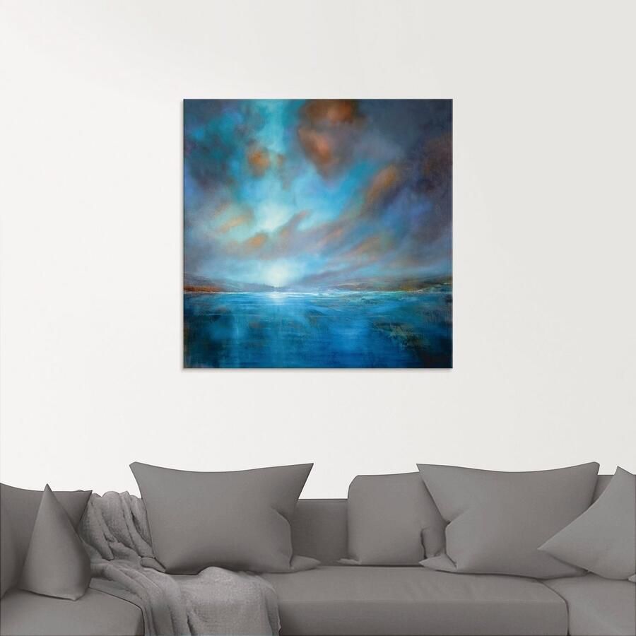 Artland Print op glas Blauwe wijdte in verschillende maten - Foto 2