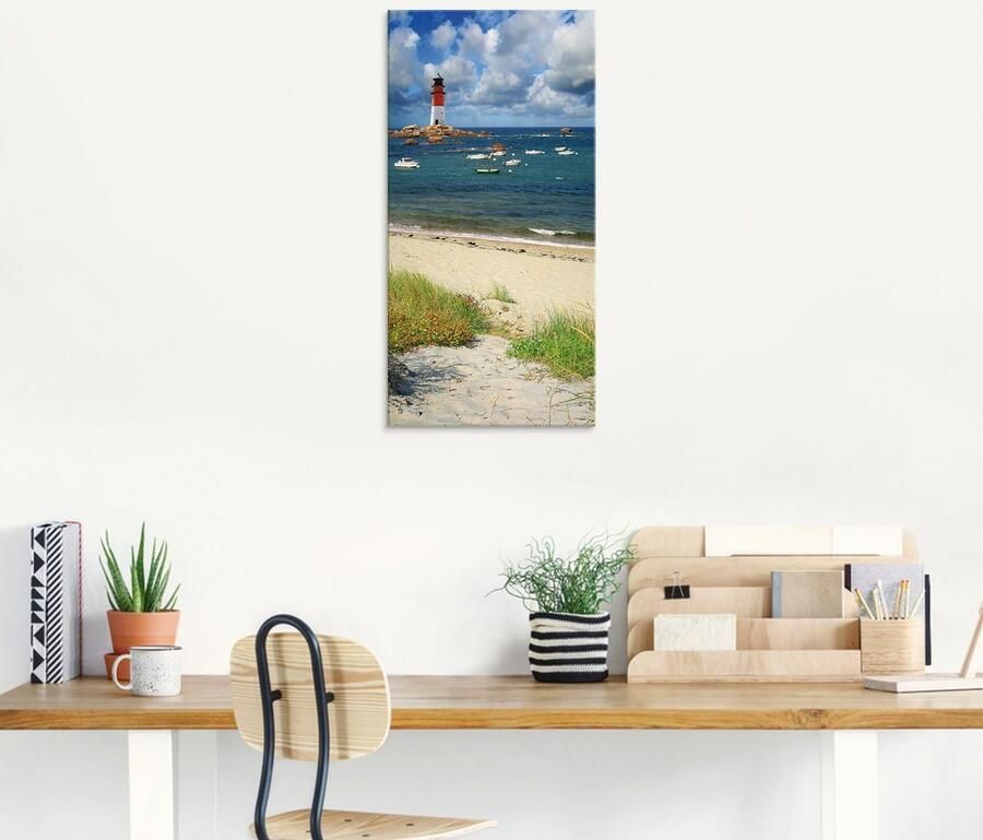 Artland Print op glas Blik door de duinen in verschillende maten - Foto 6