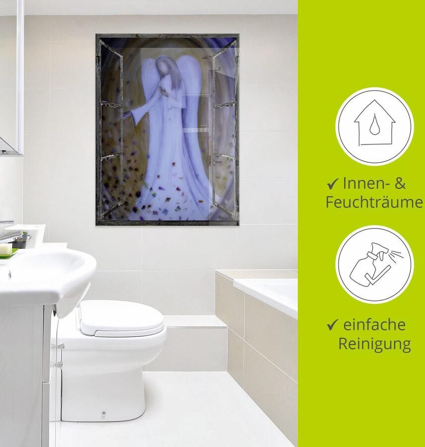 Artland Print op glas Blik uit het venster engel - Foto 3