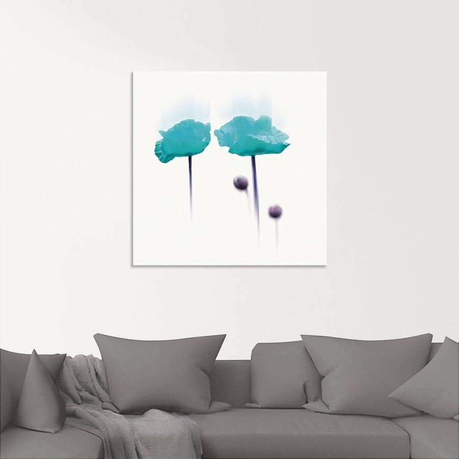 Artland Print op glas Bloem abstract II in verschillende maten