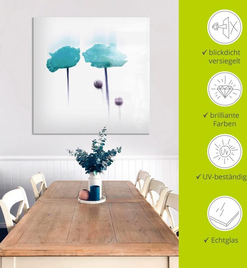 Artland Print op glas Bloem abstract II in verschillende maten - Foto 4