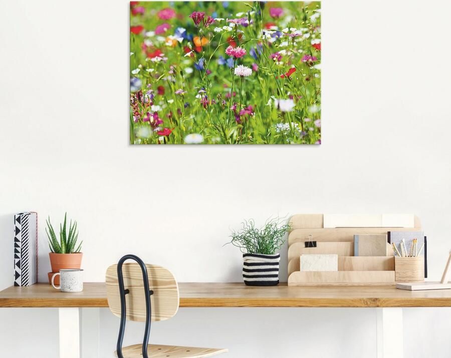 Artland Print op glas Bloemenweide I in verschillende maten - Foto 6
