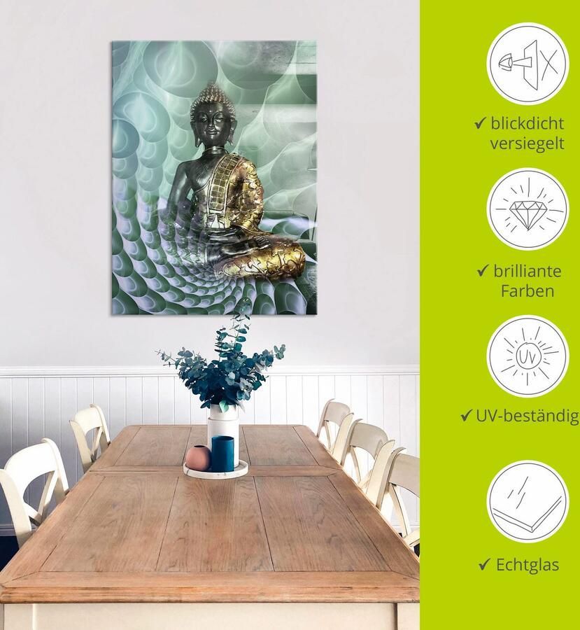 Artland Print op glas Boeddha s droomwereld CB - Foto 5