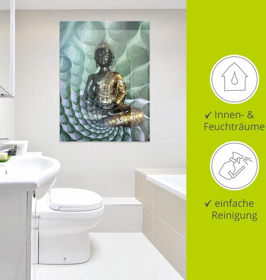 Artland Print op glas Boeddha s droomwereld CB - Foto 4
