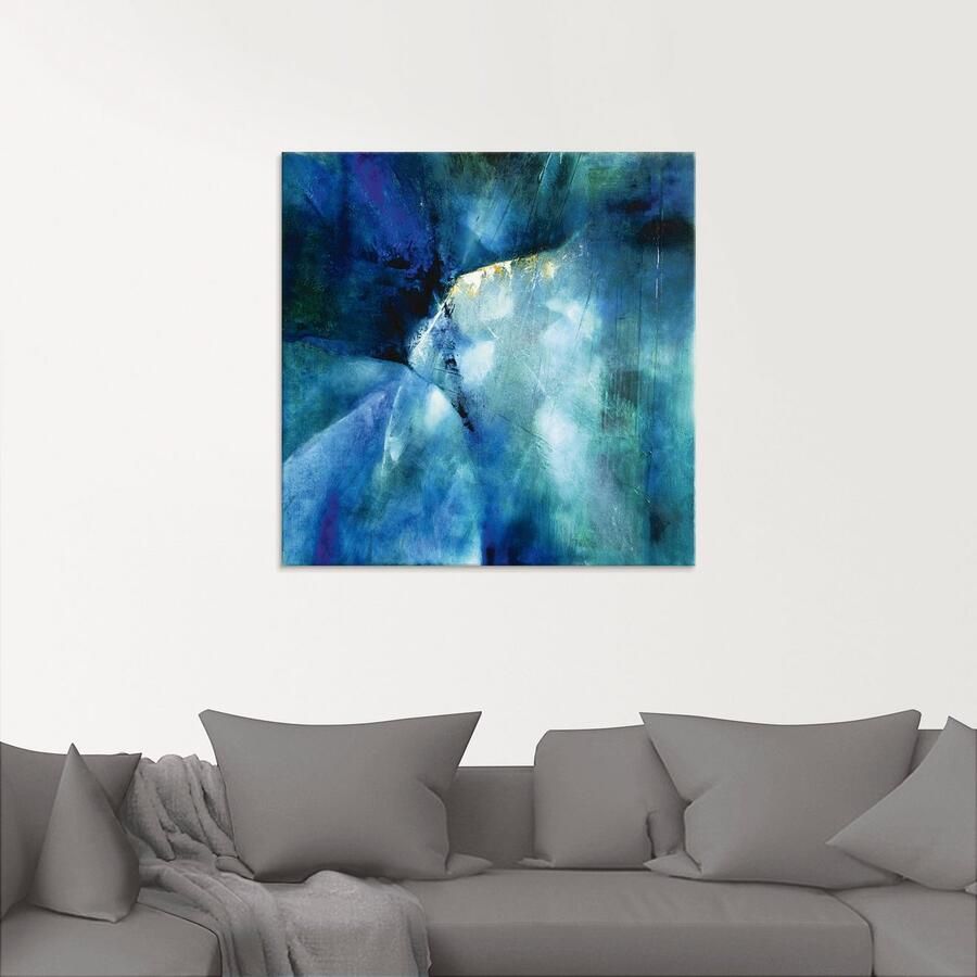 Artland Print op glas Compositie in blauw in verschillende maten - Foto 2