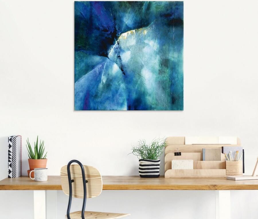 Artland Print op glas Compositie in blauw in verschillende maten - Foto 6