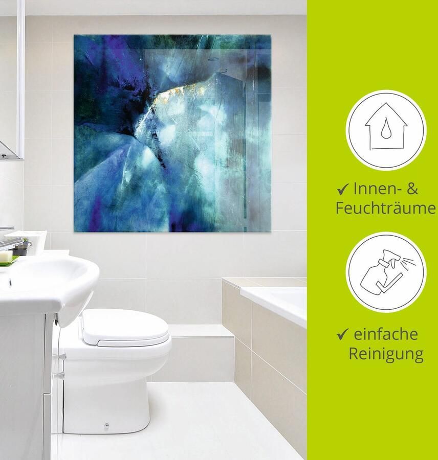 Artland Print op glas Compositie in blauw in verschillende maten - Foto 4