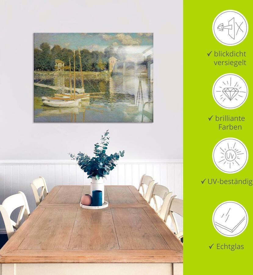 Artland Print op glas De brug van Argenteuil. 1874 - Foto 4