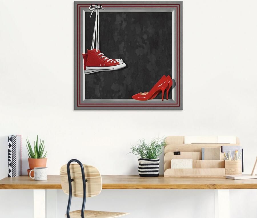 Artland Print op glas De rode schoenen in verschillende maten - Foto 6