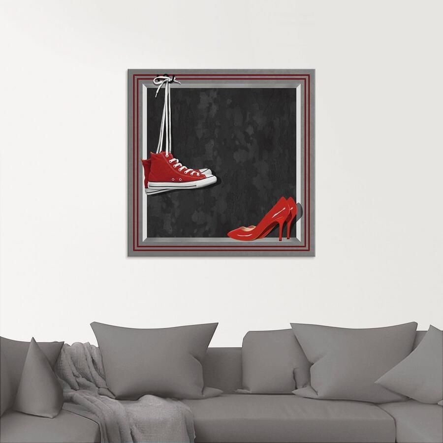 Artland Print op glas De rode schoenen in verschillende maten - Foto 2