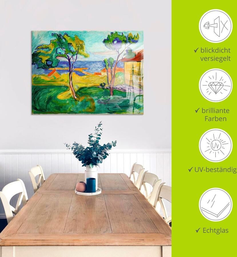 Artland Print op glas De tuin in Asgardstrand. 1904-05 - Foto 4