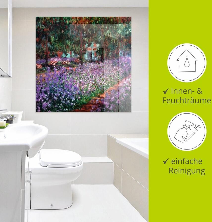 Artland Print op glas De tuin van de kunstenaar bij Giverny - Foto 3