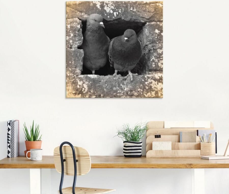 Artland Print op glas Duiven liefde in verschillende maten - Foto 6