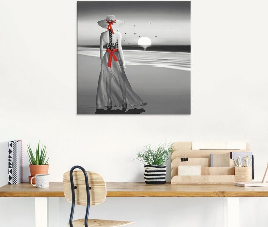 Artland Print op glas Een blik terug op de zee - Foto 5