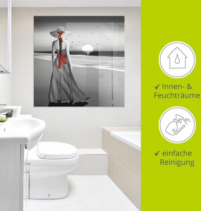 Artland Print op glas Een blik terug op de zee - Foto 3