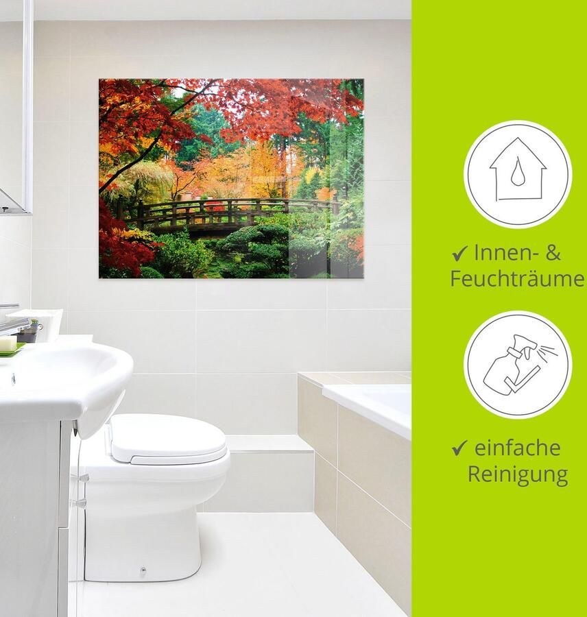 Artland Print op glas Een brug in Japanse tuin - Foto 2