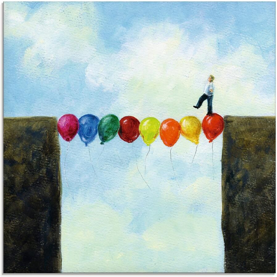 Artland Print op glas Een brug slaan in verschillende maten - Foto 6