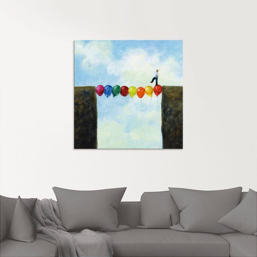 Artland Print op glas Een brug slaan in verschillende maten