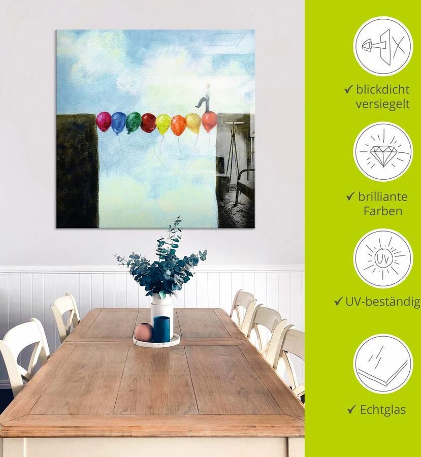 Artland Print op glas Een brug slaan in verschillende maten - Foto 4