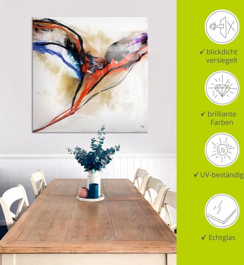 Artland Print op glas Engel abstract I in verschillende maten - Foto 5