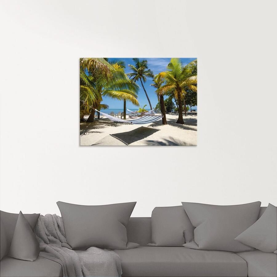 Artland Print op glas Florida Keys relax in verschillende maten