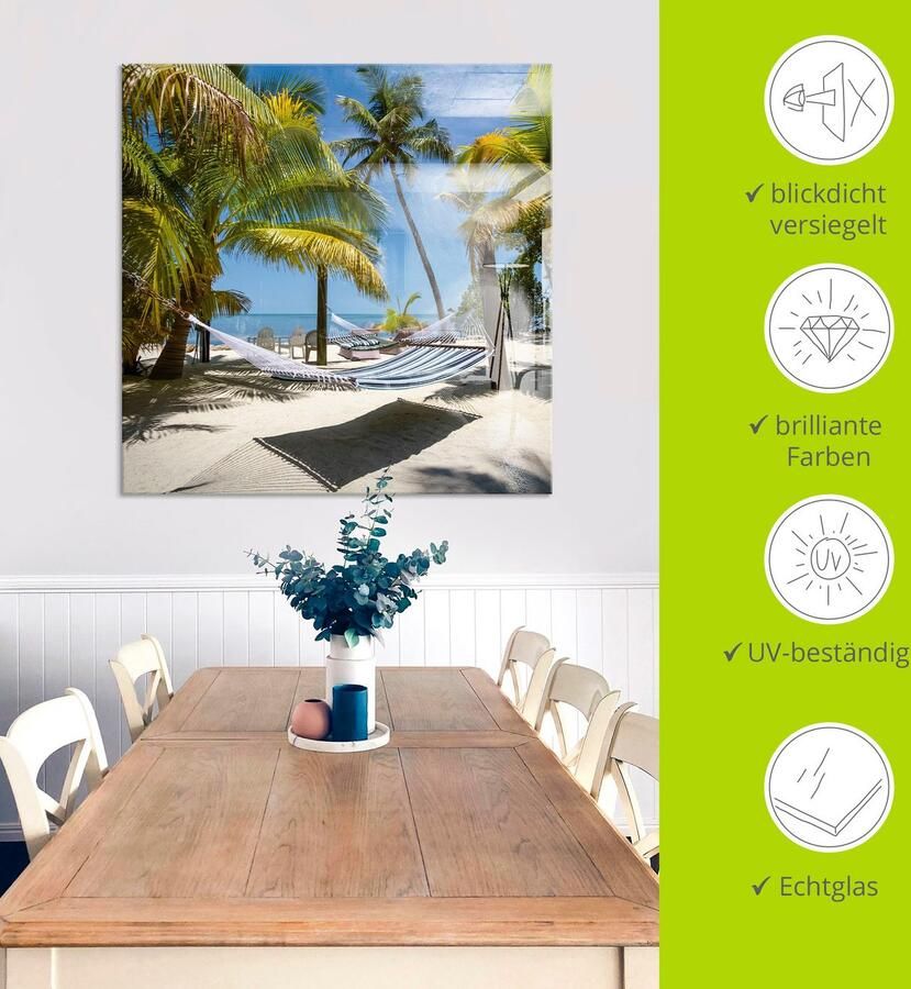 Artland Print op glas Florida Keys strandleven - Foto 4