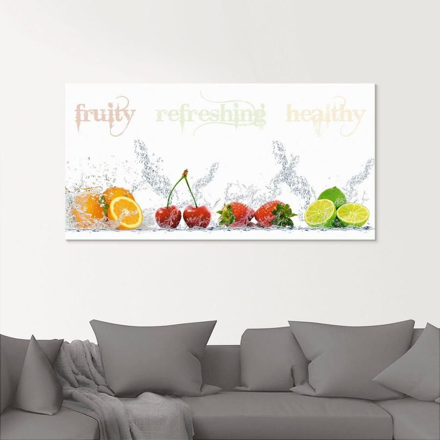 Artland Print op glas Fruitig verfrissend gezond vruchtenmix - Foto 2