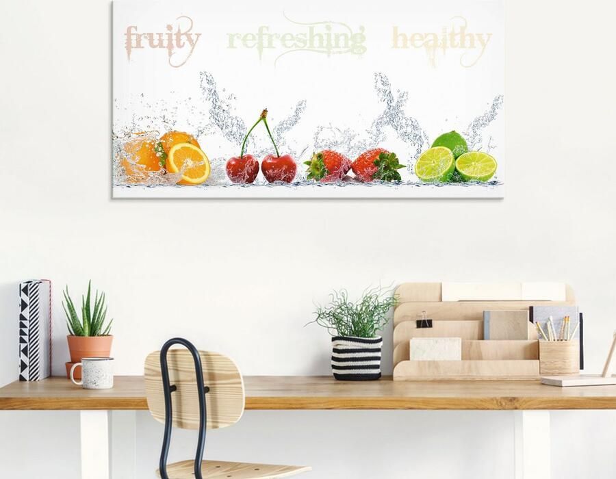 Artland Print op glas Fruitig verfrissend gezond vruchtenmix - Foto 3
