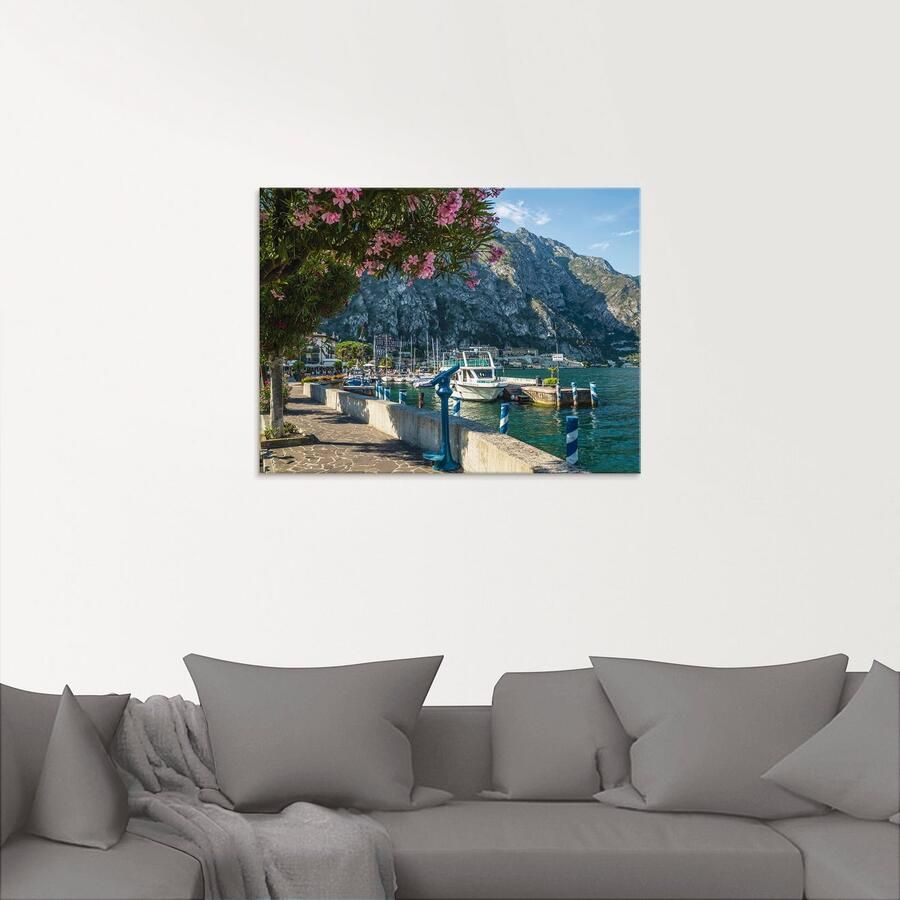 Artland Print op glas Gardameer haven Limone sul Garda I - Foto 2