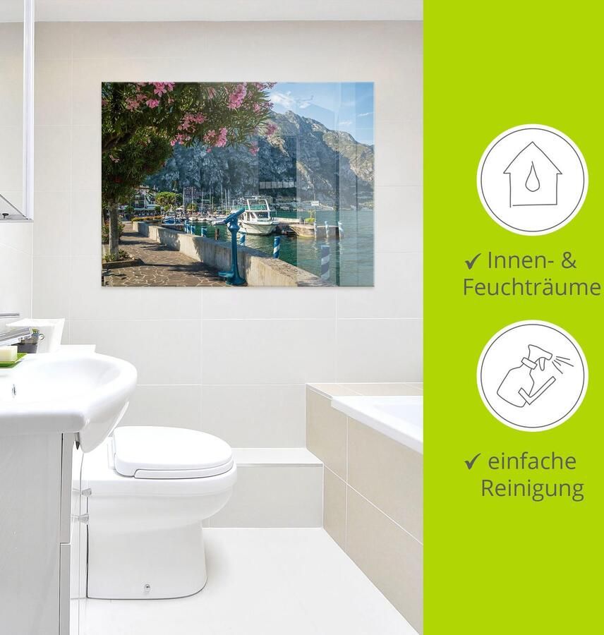 Artland Print op glas Gardameer haven Limone sul Garda I - Foto 4