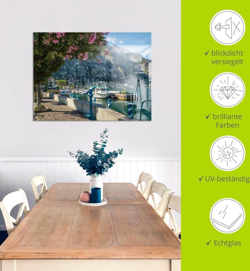 Artland Print op glas Gardameer haven Limone sul Garda I - Foto 5