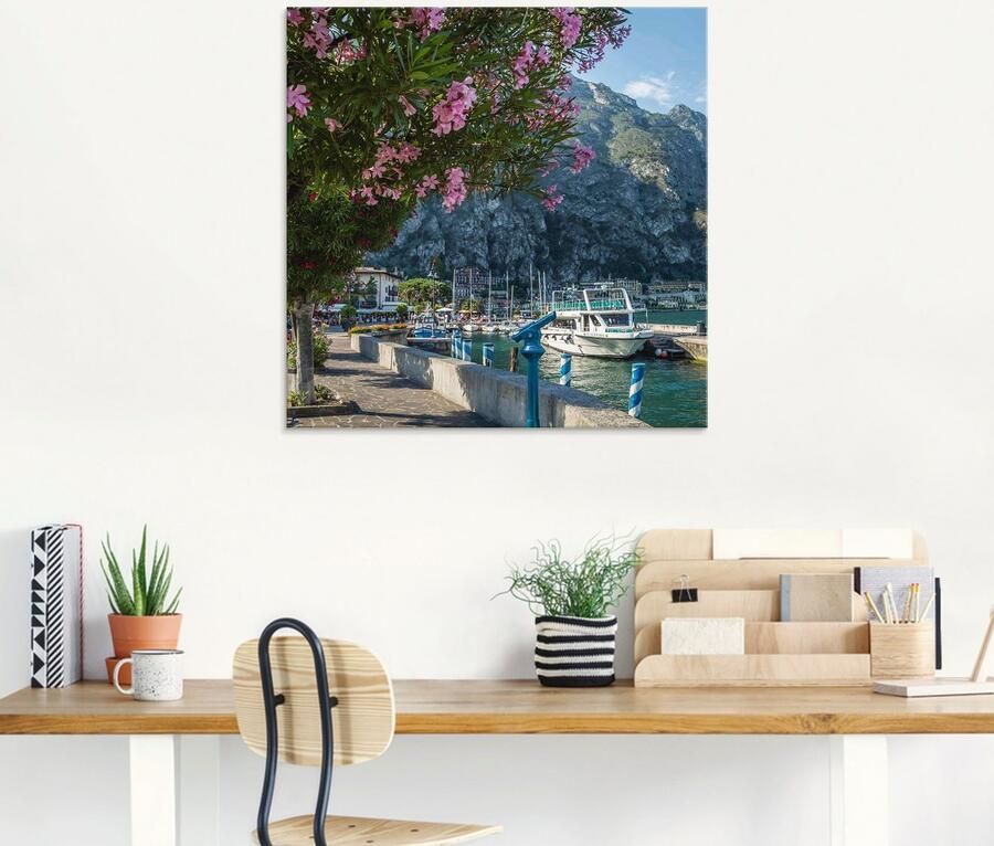 Artland Print op glas Gardameer haven Limone sul Garda II - Foto 6